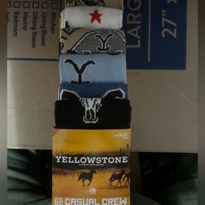 Yellowstone Men's Casual Crew Socks - Multi-Color
